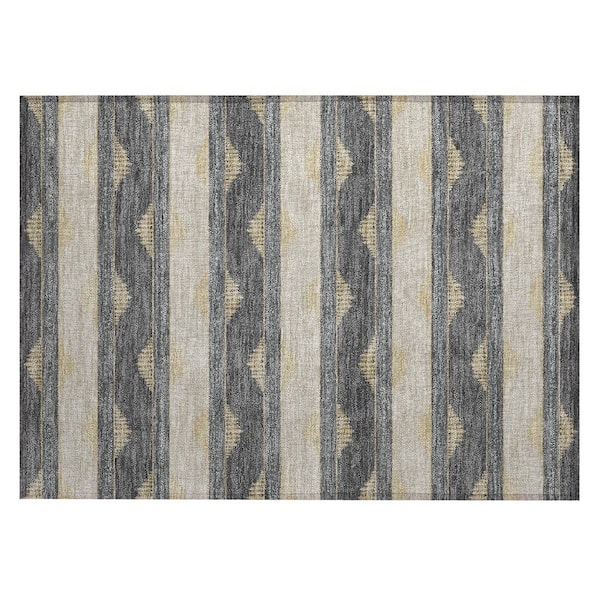 Chantille Machine Washable Indoor/Outdoor Abstract ACN3067 Gray 3 ft. x 4 ft. Area Rug