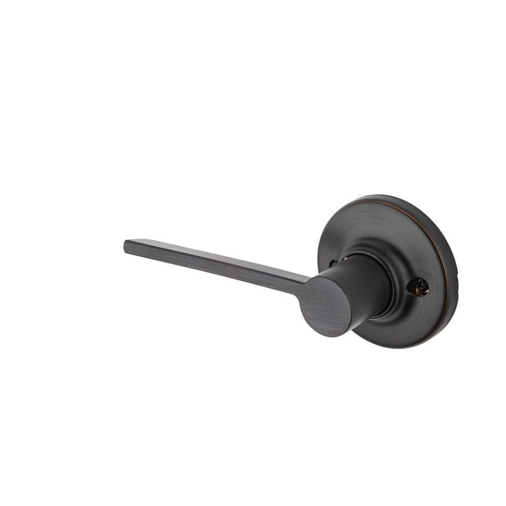 Kwikset Ladera Venetian Bronze Left-Handed Dummy Door Lever with Microban Antimicrobial Technology