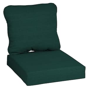 24 in. x 22 in. CushionGuard 2-Piece Deep Seating Outdoor Lounge Chair Cushion in Malachite