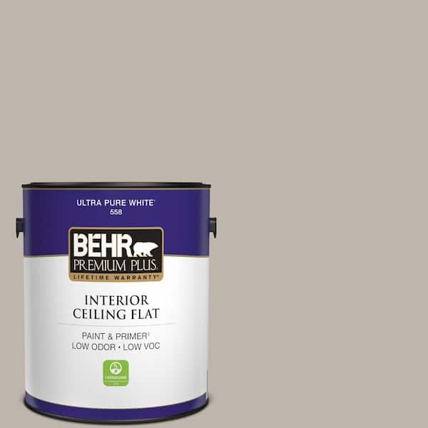 1 gal. #PPU18-12 Graceful Gray Ceiling Flat Interior Paint