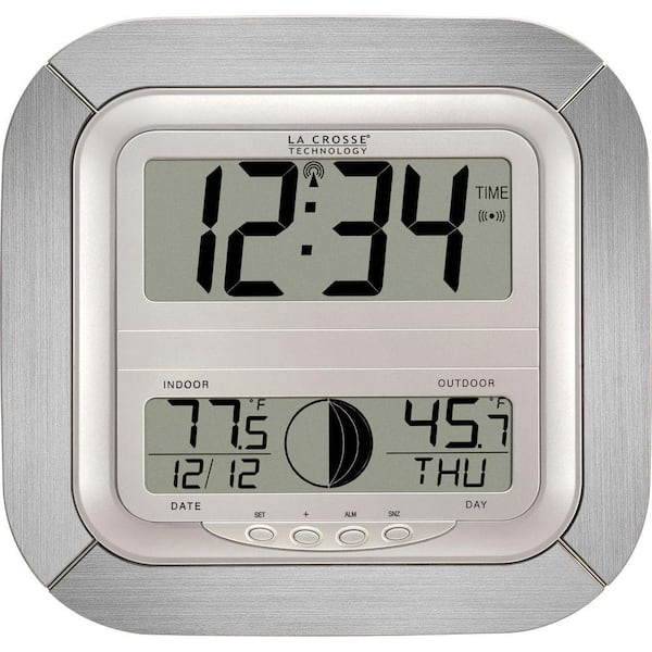 La Crosse Technology Digital Wireless Atomic Clock with Moon Phase