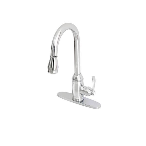 Belle Foret Single-Handle Pull-Down Sprayer Kitchen Faucet in Chrome