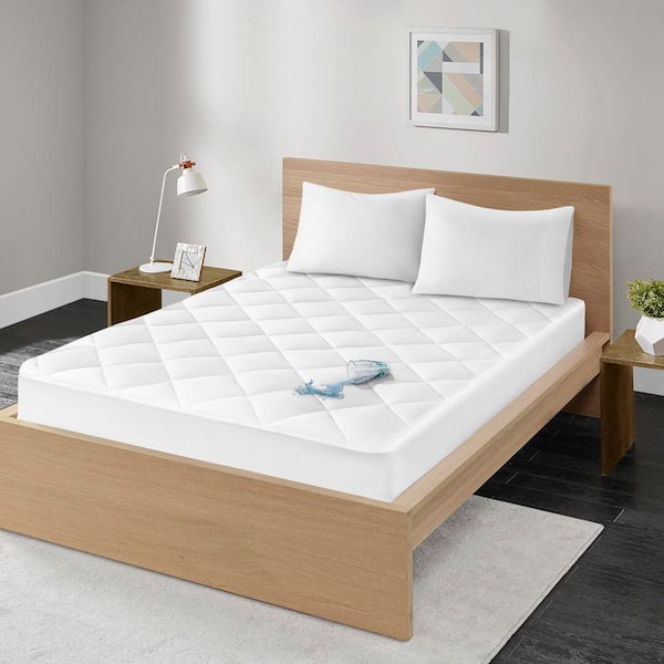 Plush 0.8 in. Full Cotton Waterproof Mattress Pad