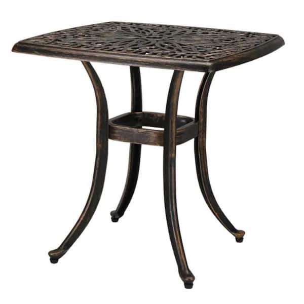 21.3 in. Square Garden Cast Aluminum Table Bronze