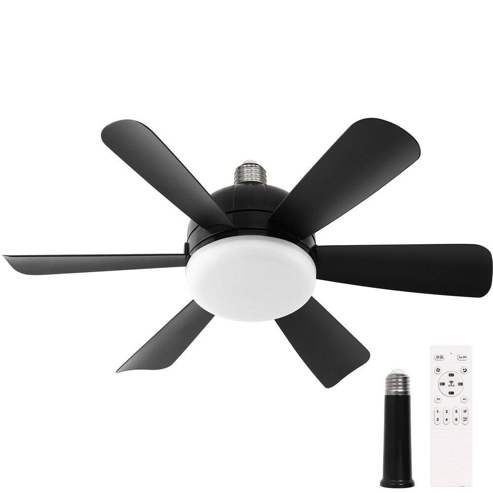 17.7 in. Foldable Garage  Flush Mount Ceiling Fan in Black with 2.4G Remote, 6-Speed Wind Control and 3 CCT LED Light price history on PriceWatchPro