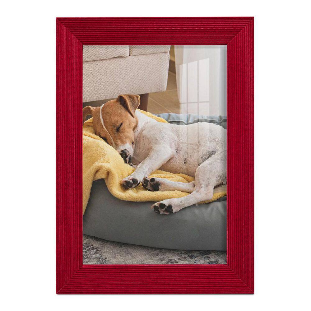 Wexford Home Grooved 5 in. x 7 in. Red Picture Frame WF107C The Home Depot