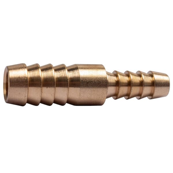 1/4 in. x 3/8 in. I.D. Brass Hose Barb Reducer Splicer Fittings (10-Pack)