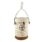 Leather Bottom 17 in. Canvas Tool Bucket with Top