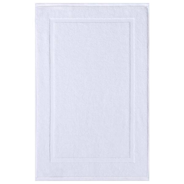 Unbranded Newport White 20 in. x 34 in. Egyptian Cotton Bath Mat