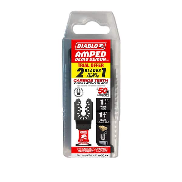 Diablo FRE-DOU125JBW10 1-1/4In Demo Demon Universal Fit Bi-Metal Oscillating Blades For Clean