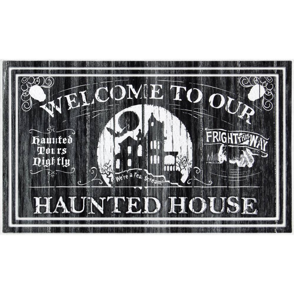 Home Accents Holiday Haunted Tours Nightly 18 in. x 30 in. Doormat ...