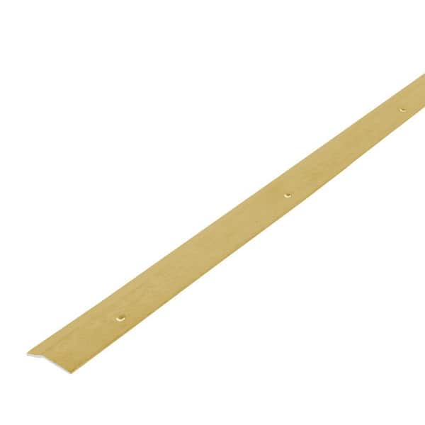 1-3/8"X 144" SATIN BRASS ALUMINUM CARPET TRIM HAMMERED