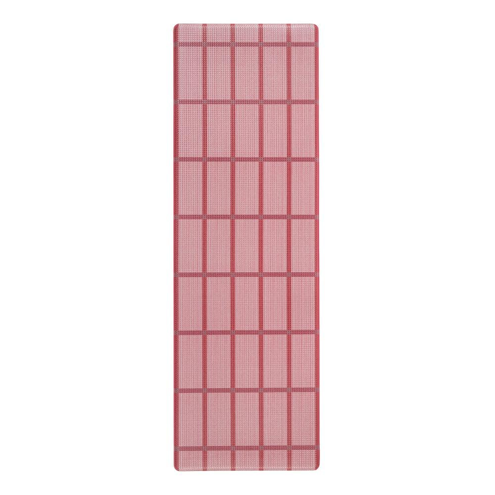 TOWN & COUNTRY LIVING Basic Comfort Plus Windowpane Plaid Red 18 in. x ...