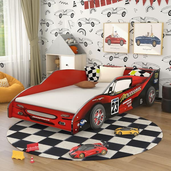 Race car bed clearance twin