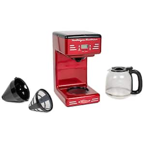 12 Cup Retro Coffee Maker in Red