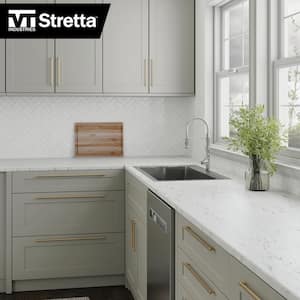 6 ft. Straight Laminate Countertop in Matte Alabaster Slate with Eased Edge