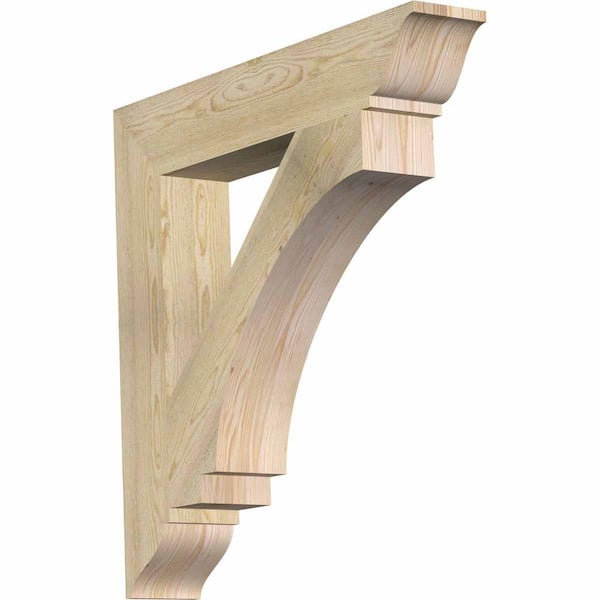 Ekena Millwork 6 in. x 36 in. x 36 in. Douglas Fir Imperial Traditional Rough Sawn Bracket