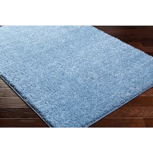 Moda Light Blue Solid 8 ft. x 10 ft. Indoor Area Rug