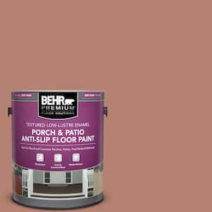 1 gal. #S180-5 Auburn Glaze Textured Low-Lustre Enamel Interior/Exterior Porch and Patio Anti-Slip Floor Paint