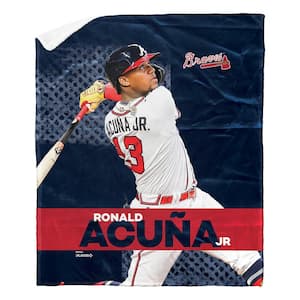 MLB Braves Ronald Acuna Jr. Silk Touch Sherpa Multicolor Throw