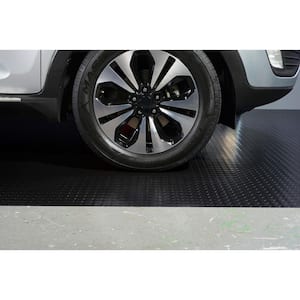 Coin 5 ft. x 10 ft. Midnight Black Commercial Grade Vinyl Garage Flooring Cover and Protector