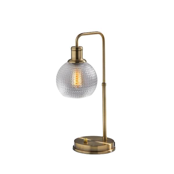 Simplee Adesso Barnett 20.5 in. Antique Brass Table Lamp