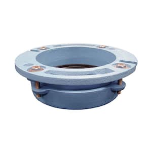 4 in. x 3 in. No Caulk Code Blue Cast Iron Water Closet (Toilet) Flange for Cast Iron or Plastic Pipe