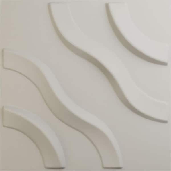 Ekena Millwork 11-7/8"W x 11-7/8"H Lane EnduraWall Decorative 3D Wall Panel, Satin Blossom White (Covers 0.98 Sq.Ft.)