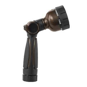 Gardener's Choice 7-Pattern Zinc Thumb Control Hose Nozzle with Swivel Attachment