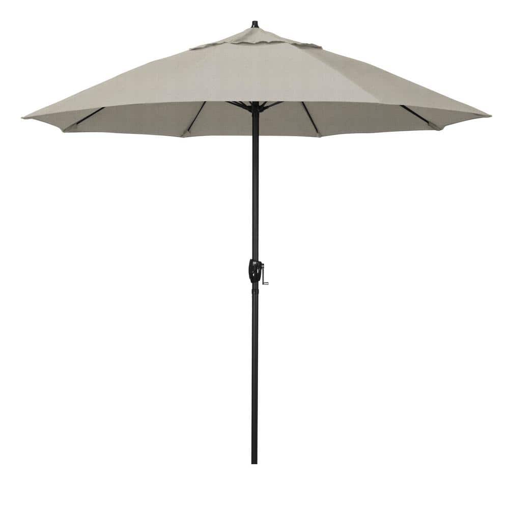 9 ft. Bronze Aluminum Market Patio Umbrella with Fiberglass Ribs and Auto Tilt in Woven Granite Olefin price history on PriceWatchPro