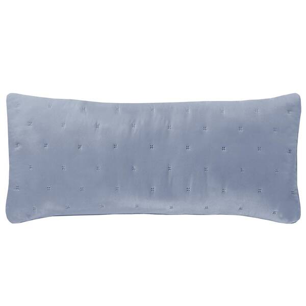 Unbranded Vito Slate Polyester Quilted Boudoir Decorative Throw Pillow 12 x 30 in.