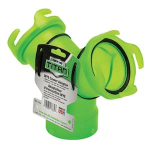 Titan Wye Sewer Adapter - Translucent Green