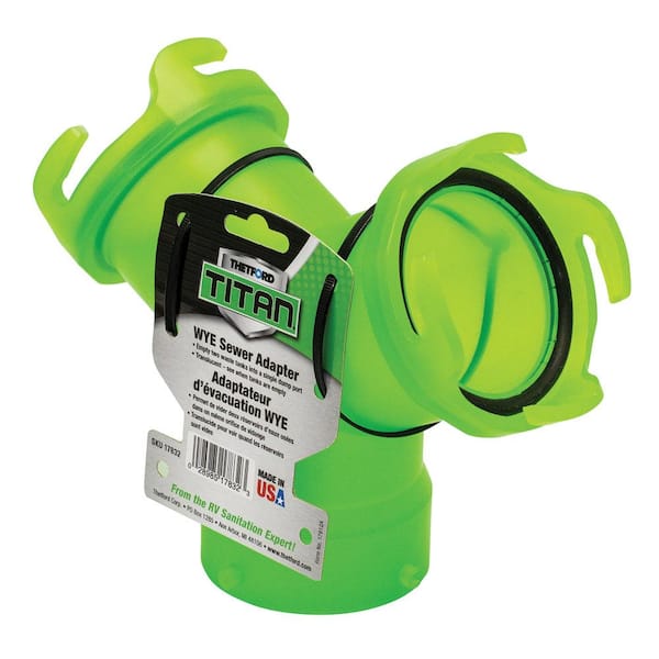 THETFORD Titan Wye Sewer Adapter - Translucent Green