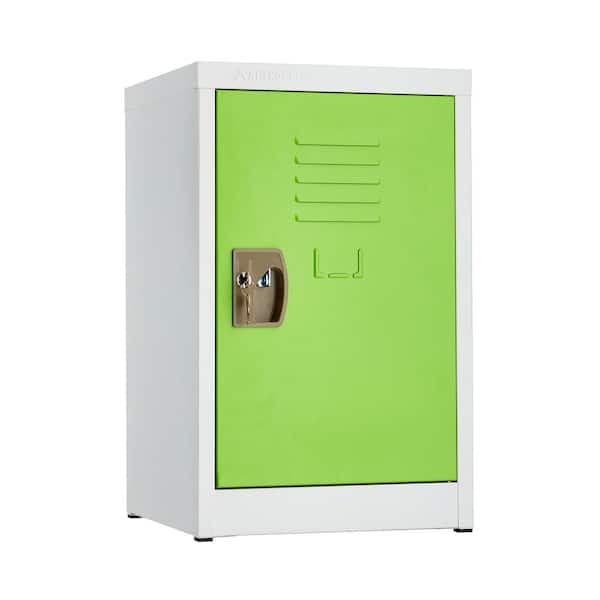 AdirOffice 24 in. H Single Tier Steel Key Lock 2-Shelf Storage Lock 2-Shelfer Free Standing Cabinets for Home, School, Gym in Green