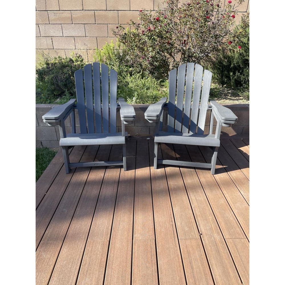 PURPLE LEAF Adirondack Chair 2-set HDPE All-Weather Outdoor