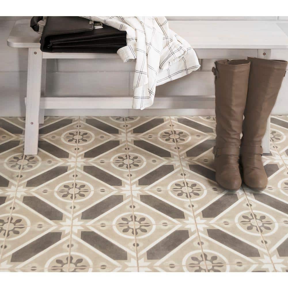 Enchante 8" x 8" Matte Multicolor Porcelain Decorative Tile