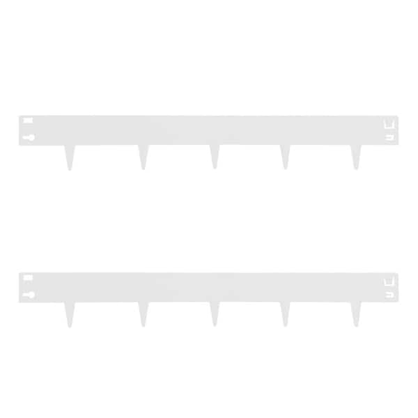 Unbranded Landscape Edging, 42 in. x 5 in. x 0.2 in. White Waterproof Garden Borders, Heavy Duty Corten Steel Edging (2-Pack)