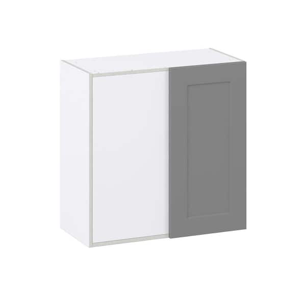 Roseland 30 in. W x 14 in. D x 30 in. H Assembled Shaker Blind Wall Corner Kitchen Cabinet in Slate Gray