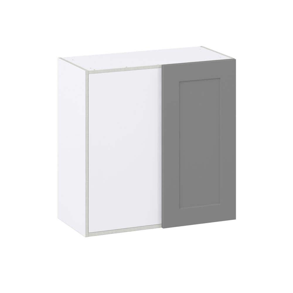 Roseland 30 in. W x 30 in. H x 14 in. D Assembled Wall Blindcorner Right Kitchen Cabinet in Painted Slate Gray price history on PriceWatchPro