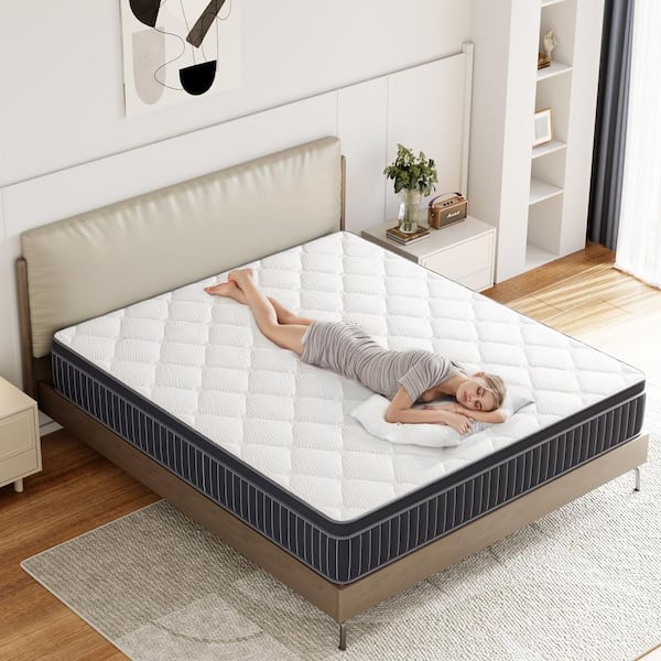 Queen Medium Hybrid Memory Foam 12 in. Innerspring Breathable and Cooling Motion Isolation Mattress with CertiPUR-US