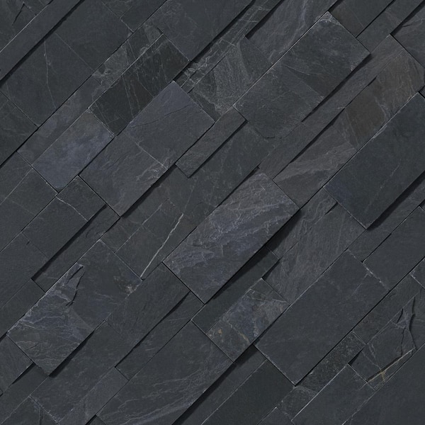 MSI XL Premium Black Ledger Panel 9 in. x 24 in. Splitface Slate