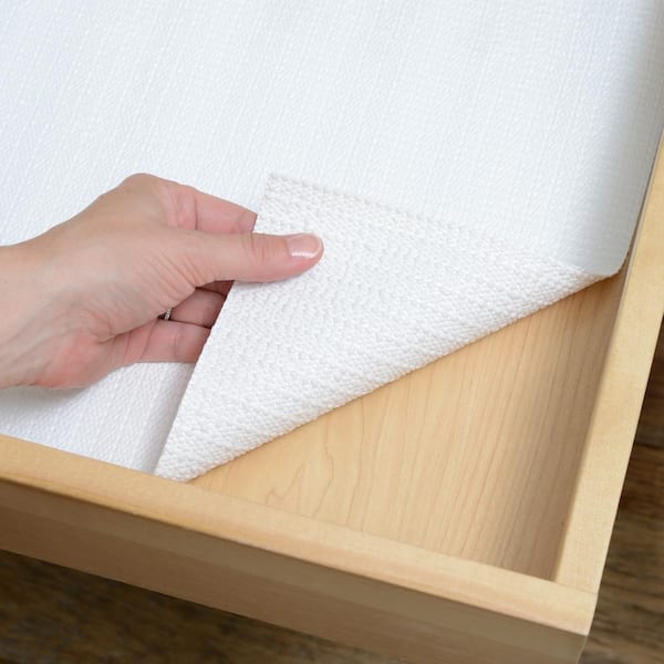 Con-tact Grip-N-Stick White Adhesive Grip Shelf & Drawer Liner, (12 x 8')