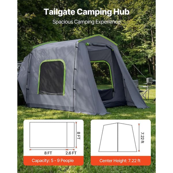SKYSHALO SUV Tent for 5-9 Person, PU3000mm Waterproof Dual-Use Car