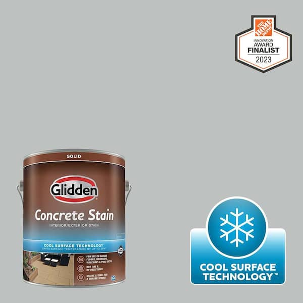 Glidden 1 gal. PPG10-15 Quest Solid Interior/Exterior Concrete Stain with Cool Surface Technology