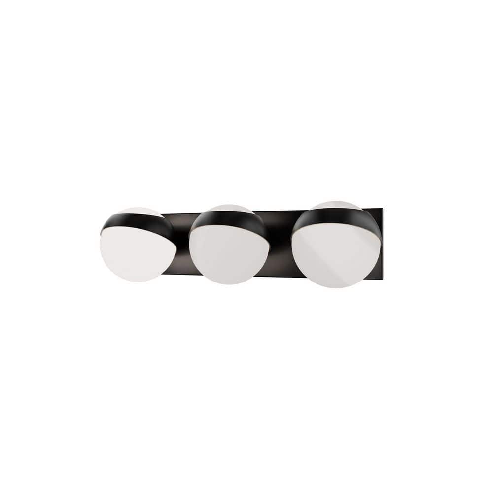Tripoli 20 in. 3-Light Black Integrated LED Vanity Light/ Wall Sconce Selectable 4CCT 2700K-3000K-3500K-4000K price history on PriceWatchPro