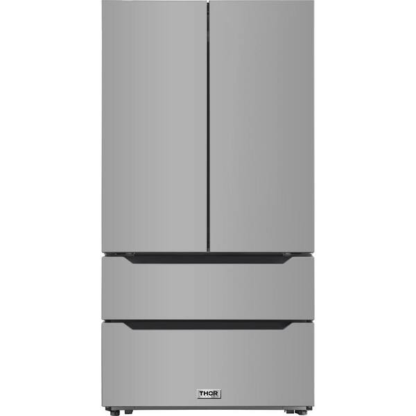 Thor Kitchen 22.5 cu. ft. 36 in. Counter Depth French Door Refrigerator in Stainless Steel