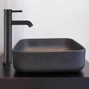 Argenta Single Hole Single-Handle Vessel Bathroom Faucet in Matte Black