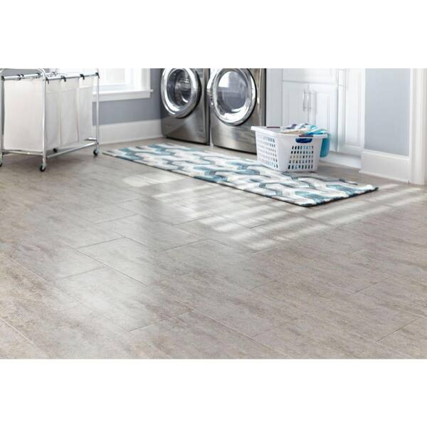 TrafficMaster - Concrete 12 in. x 24 in. Vinyl Tile Flooring (29 sq. ft. / case)