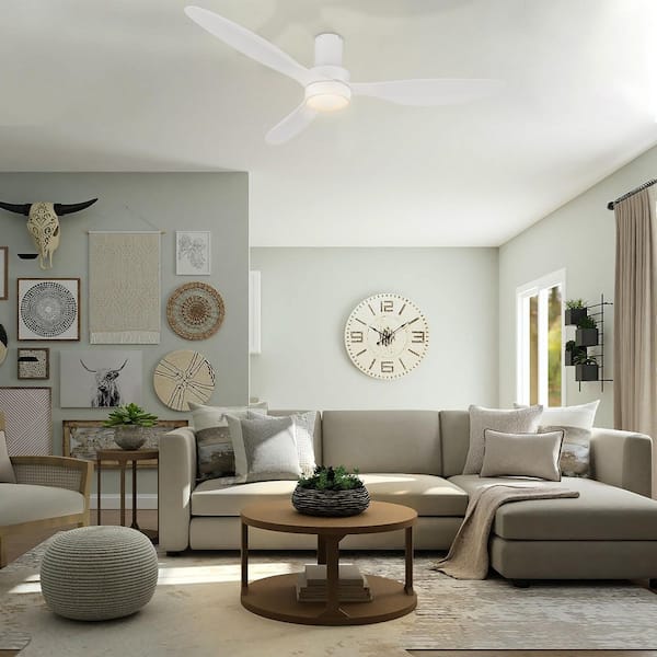 Semmes 52 in. Integrated LED Indoor White DC Motor Smart Ceiling Fan with Light and Remote, Works with Alexa/Google Home