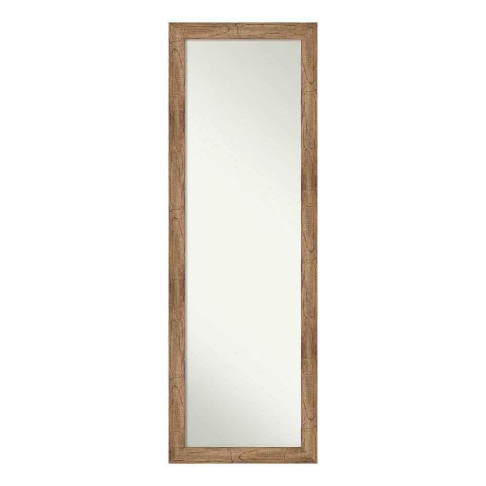 Rustic Brown Full Length Rectangular Wood Mirror